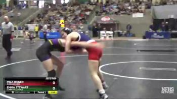 Girls 114 lbs Semifinal - Emma Stewart, Clarksville Girls vs Mila Risner, Oakland Girls