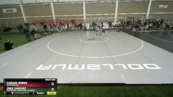 88 lbs Quarterfinal - Carson Spires, Stallions WC vs Zeke Sanchez, Sanderson Wrestling Academy