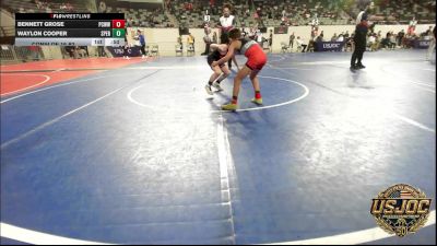 58 lbs Consi Of 16 #2 - Bennett Grose, Ponca City Wildcat Wrestling vs Waylon Cooper, Sperry Wrestling Club