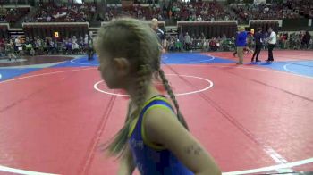 58 lbs Quarterfinal - Eme Rauch, Mine Yard Dogs Wrestling Club vs Kimberlyn Weeks, Shepherd Wrestling Club