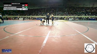 140 lbs Consi Of 32 #1 - Asher Diaz, Southmoore SaberCats Wrestling vs David Richardson, Shawnee Wrestling