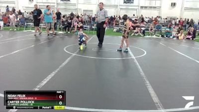 56 lbs Round 3 (6 Team) - Noah Felix, Team West Virginia Gold vs Carter Pollock, U2 Upstate Uprising