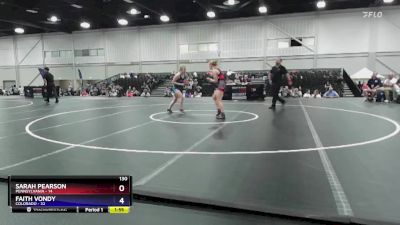 130 lbs Round 1 (6 Team) - Sarah Pearson, Pennsylvania vs Faith Vondy, Colorado