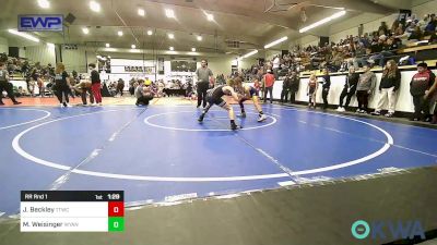 88 lbs Rr Rnd 1 - Jackson Beckley, Team Tulsa Wrestling Club vs Michael Weisinger, Wyandotte Youth Wrestling