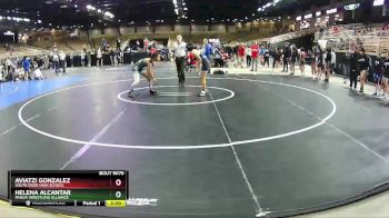 110 lbs Champ. Round 2 - Aviatzi Gonzalez, Soute Dade High School vs Helena Alcantar, Panda Wrestling Alliance