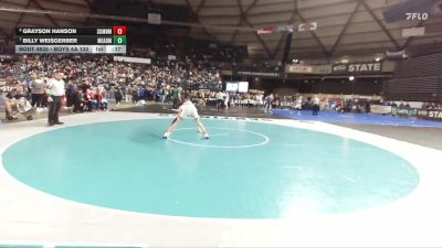 Boys 4A 132 lbs 3rd Place Match - Grayson Hanson, Sumner vs Billy Weisgerber, Mead