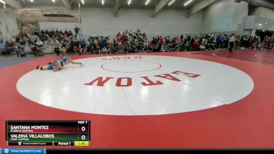 130 lbs Champ. Round 1 - Valeria Villalobos, Fort Lupton vs Santana Montez, Pueblo Central