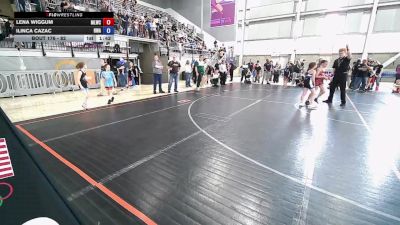 82 lbs Champ. Round 4 - Lena Wiggum, Moses Lake Wrestling Club vs Ilinca Cazac, Redmond Wrestling Academy