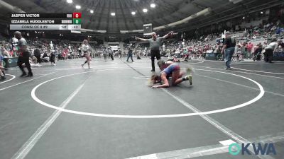 105 lbs Consi Of 8 #2 - Jasper Victor, Vinita Kids Wrestling vs Izzabela Huddleston, Skiatook Youth Wrestling