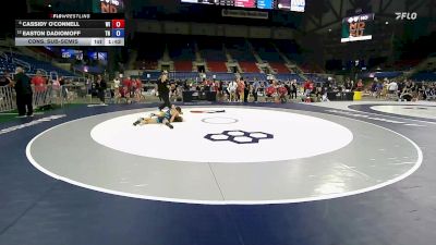 95 lbs Cons. Sub-semis - Cassidy O'Connell, WI vs Easton Dadiomoff, TN