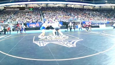 Girls-235 lbs 1st Place Match - Halle Spears, Midland (Girls) vs AnnMarie Green, Clare (Girls)