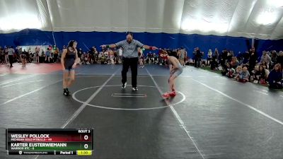 92 lbs Round 1 (6 Team) - Wesley Pollock, Michigan Gold Pitbulls vs Karter Eusterwiemann, Warrior RTC