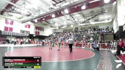 125 lbs Champ. Round 1 - Isabella Rodriguez, Bishop Amat vs Katalina De Haro, Riverside Poly