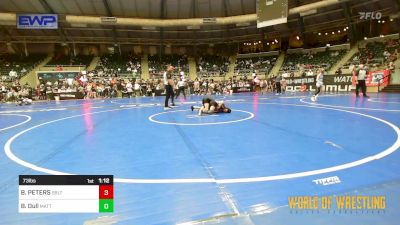 73 lbs Round Of 32 - BRODY PETERS, Sebolt Wrestling Academy vs Burl Dull, Mattime