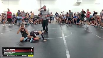 72 lbs Round 3 (6 Team) - Drew Elliott, Killa Bees vs Elijah Weeks, Quaker Maroon