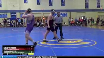 285 lbs Champ. Round 1 - Cadin Koeppel, University Of Wisconsin-Whitewater vs Loudyn Reese, Pacific University (Oregon)