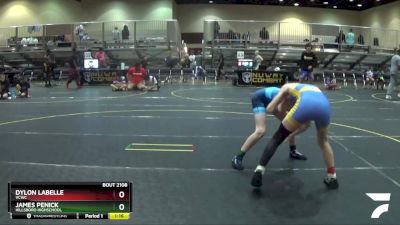 108 lbs Quarterfinal - Dylon LaBelle, VCWC vs James Penick, Hillsboro Highschool