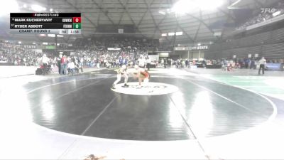 Boys 3A 126 lbs Champ. Round 2 - Ryder Abbott, Ferndale vs Mark Kucheryaviy, Kennewick