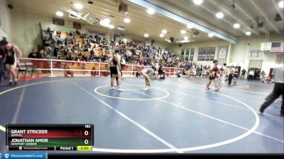 182 lbs Champ. Round 1 - Grant Stricker, Servite vs Jonathan Amor, Newport Harbor