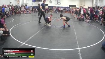 80 lbs Quarterfinal - Aiden Yiakas, White Knoll Youth Wrestling vs Colin Fosselman, Core Wrestling