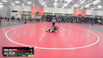 133 lbs Cons. Round 2 - Isaac Meyers, Penn State Behrend vs Ariel Waldman, Oneonta State