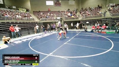 75 lbs Cons. Round 2 - Owen Loveless, Sanderson Wrestling Academy vs Baylor Nelson, Delta Wrestling Club