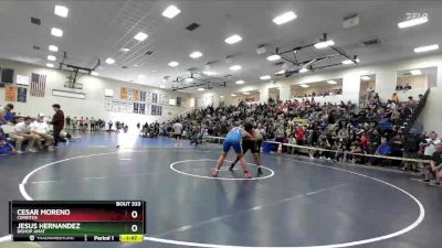 215 lbs Quarterfinal - Cesar Moreno, Cerritos vs Jesus Hernandez, Bishop Amat