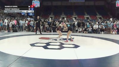 110 lbs Cons. Rd Of 32 - Isabelle Goedl, Washington vs Hadley Mazzulla, Nebraska