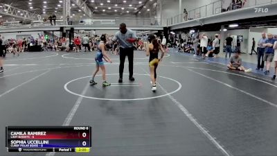 57 lbs Round 6 (8 Team) - Camila Ramirez, Lady Bandits vs Sophia Uccellini, Curby Polar Bears