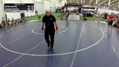 130 lbs Chloe Zacherl, Pennsylvania Red vs Loraine Durham, Ohio Red
