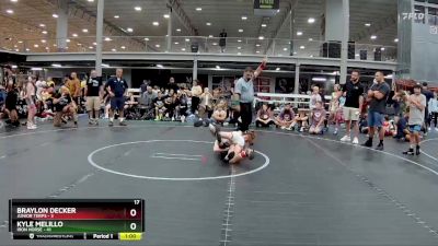 80 lbs Round 5 (8 Team) - Kyle Melillo, Iron Horse vs Braylon Decker, Junior Terps