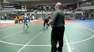 135 lbs Placement (4 Team) - Hunter Peterson, STMA (St. Michael/Albertville) vs Jack Grygelko, Centennial