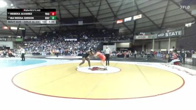 Girls 2A 235 lbs Champ. Round 2 - Rebeka Alvarez, Prosser (Girls) vs Ma`Ressa Gibson, Hudson`s Bay (Girls)