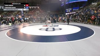 132 lbs 5th Place Match - Shai Sabag, PA vs Grayson Davis, PA