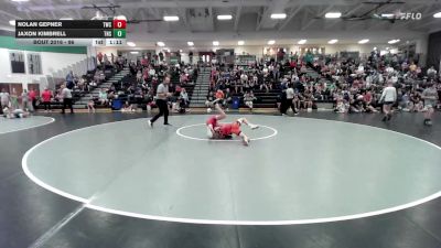 96 lbs Champ. Round 1 - Nolan Gepner, Tonganoxie Wrestling Club vs Jaxon Kimbrell, Team North Stars