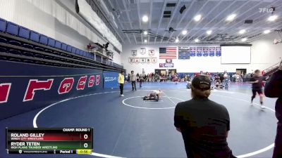 77 lbs Champ. Round 1 - Ryder Teten, High Plains Thunder Wrestling vs Roland Gilley, Windy City Wrestlers