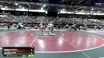 114 lbs Champ. Round 1 - Braelyn Booth, Scappoose vs Desiree Lopez, Crook County