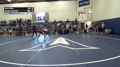 124 lbs Cons. Semi - Isabel Navarro, Menlo College vs Isla Baeza, Missouri Valley