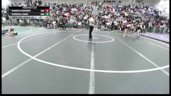 Girls 105 lbs Quarterfinal - Christal Sand, Silver Creek Girls vs Hannah Ramirez, Fremont (Sunnyvale)&nbsp;Girls