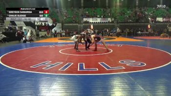 7A 165 lbs Cons. Semi - Chalie Sledge, Huntsville vs Greyson Samargia, Bob Jones