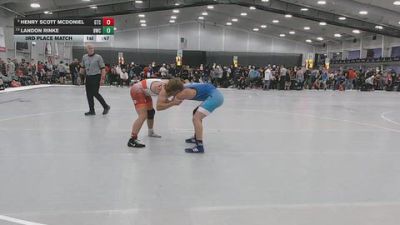 157 lbs 3rd Place Match - Landon Rinke, Bison Wrestling Club vs Henry Scott McDoniel, G1 Training Center