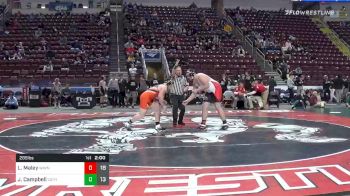 285 lbs Quarterfinal - Luke Maley, Waynesburg Central Hs vs John Campbell, Cathedral Preparatory Sch