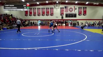 197 lbs Quarterfinal - Tasman Cassell, Unattached vs Cody South, Mt San Antonio Community College