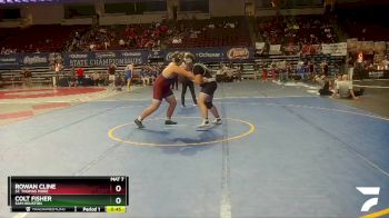 D 2 285 lbs Cons. Round 5 - Rowan Cline, St. Thomas More vs Colt Fisher, Sam Houston