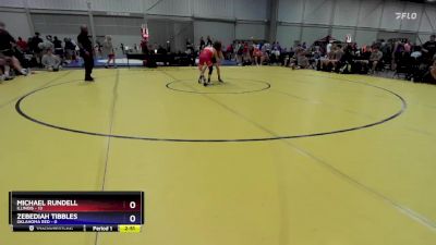 106 lbs Quarters & 1st Wb (16 Team) - Michael Rundell, Illinois vs Zebediah Tibbles, Oklahoma Red