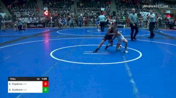 70 lbs Prelims - Karson Hopkins, Rollers Academy vs Antonio Guebara, Maize WC