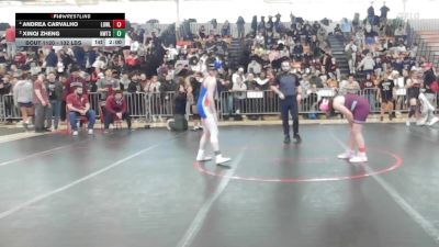 132 lbs Consolation - Andrea Carvalho, Lowell vs Xinqi Zheng, Newton South