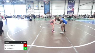145 lbs Round Of 32 - Jameson Strickland, PA vs Kiara Richard, NY