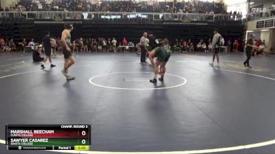 165 lbs Champ. Round 3 - Sawyer Casarez, Shasta College vs Marshall Beecham, Cuesta College