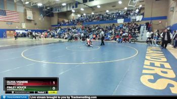 115lbs Champ. Round 4 - Olivia Vignere, University (Girls) vs Finley Houck, Shorewood (Girls)